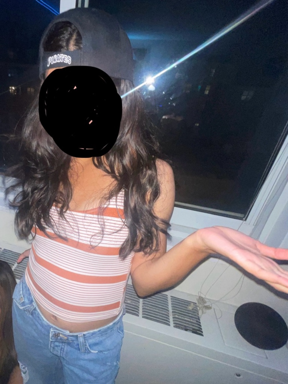 Forever 21 Rust and Cream Striped Tank